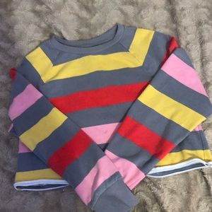 Stripped cropped sweatshirt